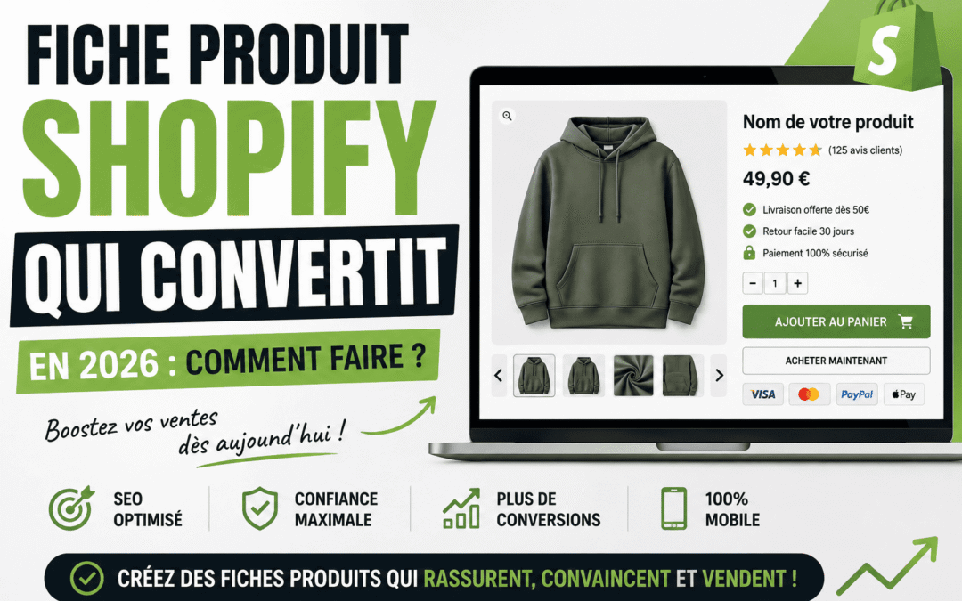 Fiche produit Shopify qui convertit en 2026 : comment faire ?